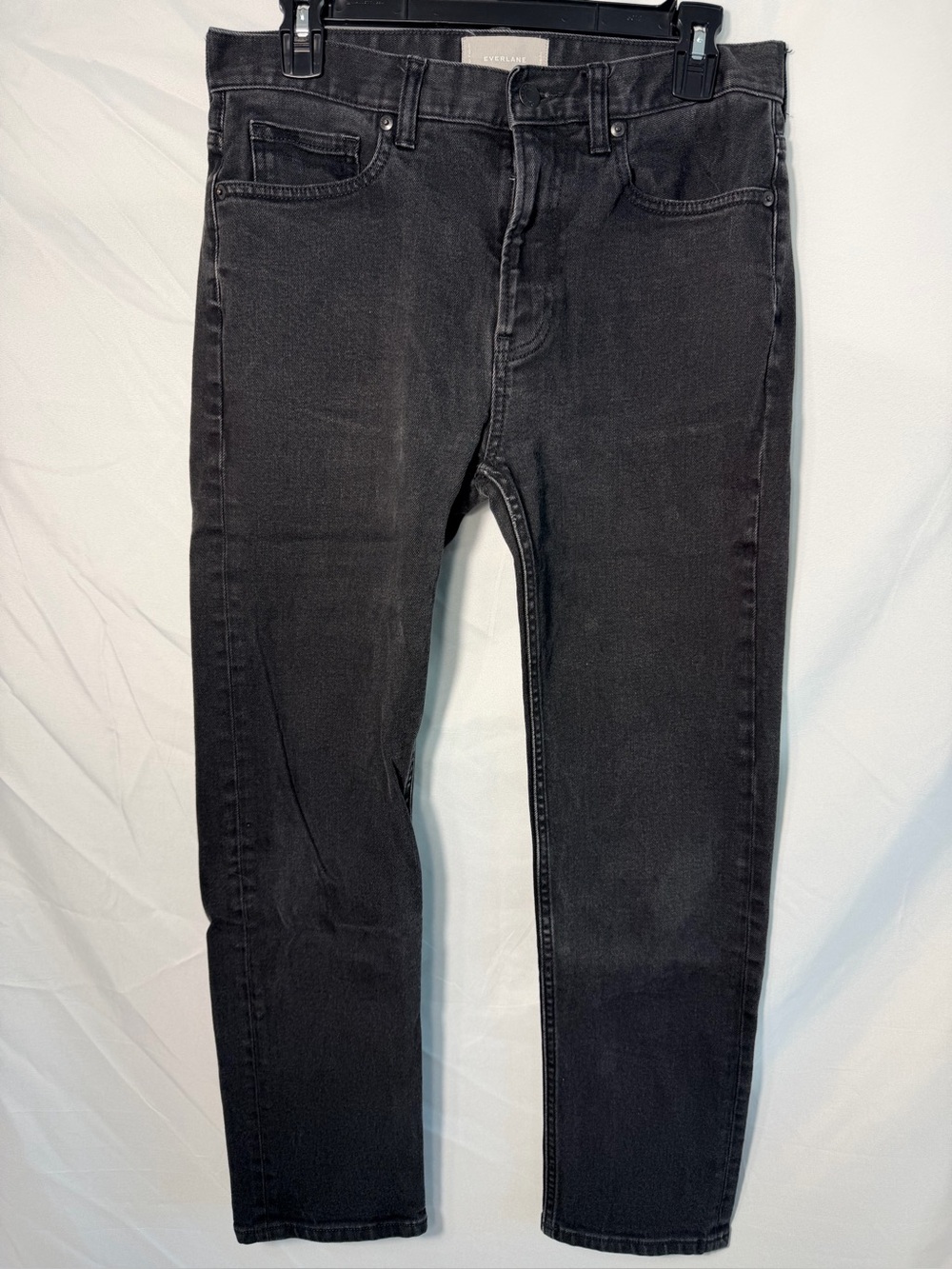 Everlane men’s classic five-pocket denim jeans in a faded black